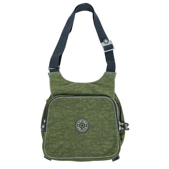 Kipling Private Transport Green Nylon Crossbody Messenger Bag Vintage - Picture 1 of 16